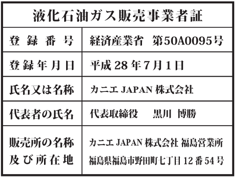 福島営業所の標識